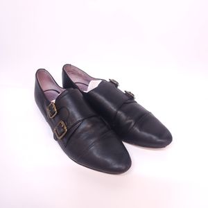 Johnson and Murphy Double Monk Strap Leather Flats